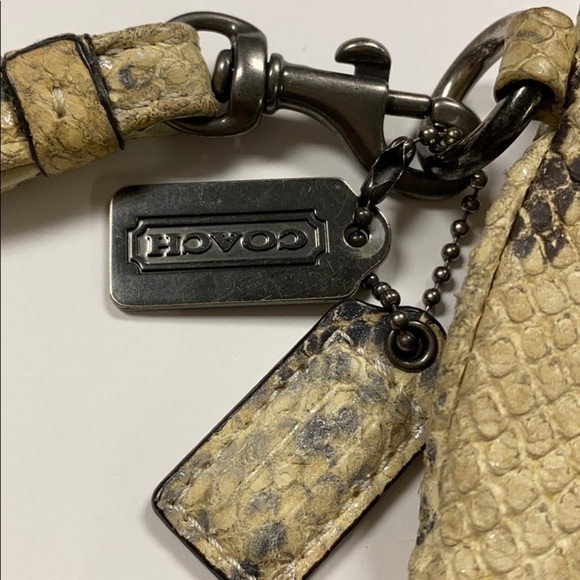 Coach Python Snakeskin Embossed Large Zip Wristlet - Picture 5 of 5
